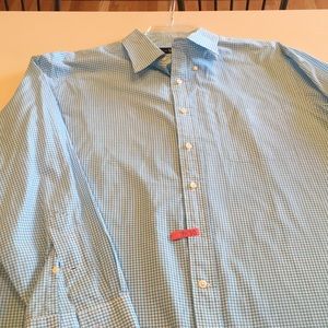 18 34/35 blue men’s cotton button down